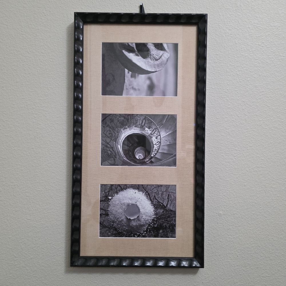 🔹️Aaron Brothers Textured Triple Opening Mat Collage Framed Art